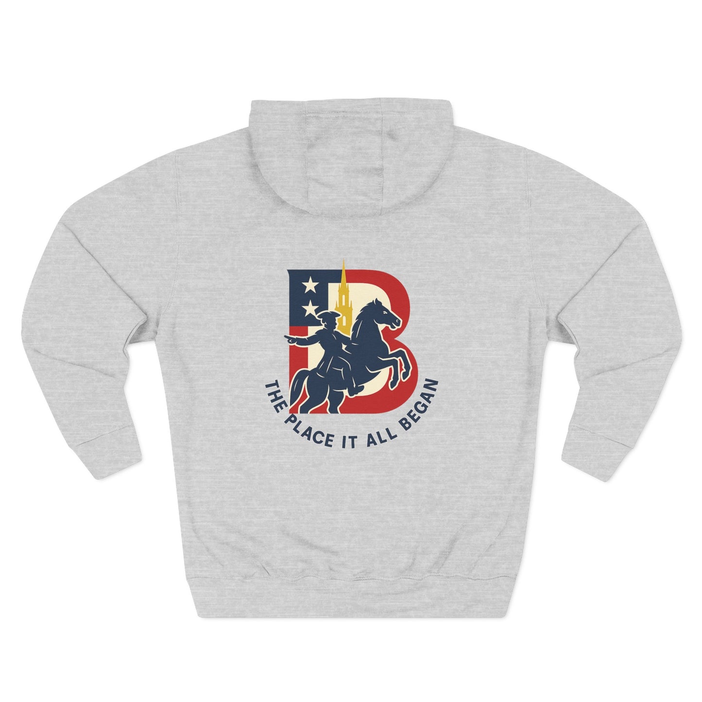 My Town USA Hoodie Boston collection Patriotic American Flag Sweatshirt