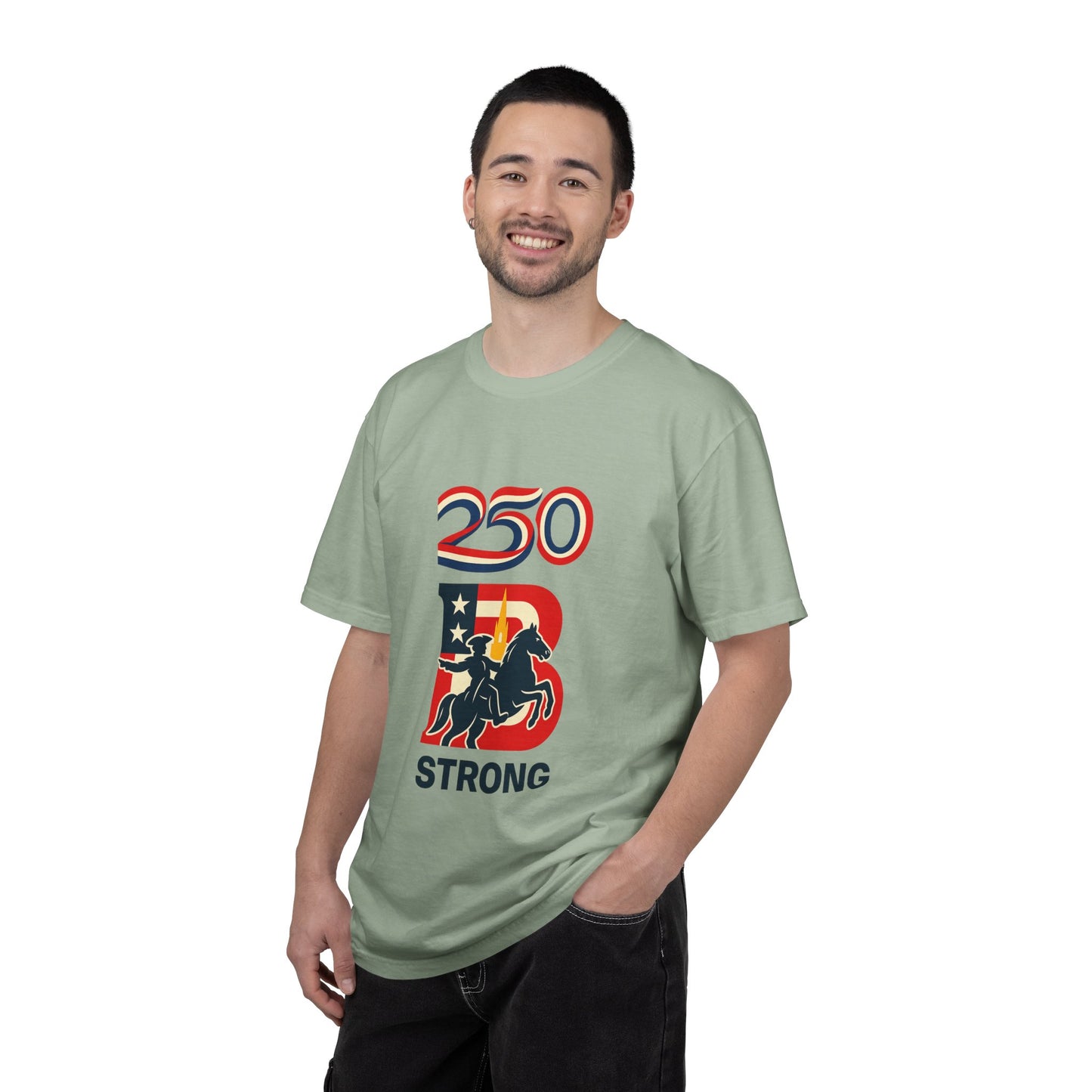 250 Strong T‑Shirt — Patriotic Rider Graphic Tee